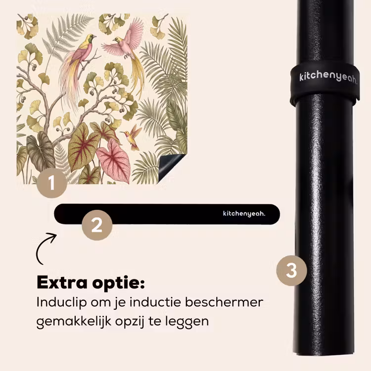 Inductie beschermer - Vogels - Tropisch - Botanisch - Roze — 8