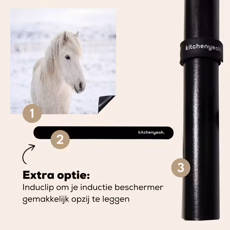 Inductie beschermer - Paard - Kop - Winter - Dieren - Wit — 8