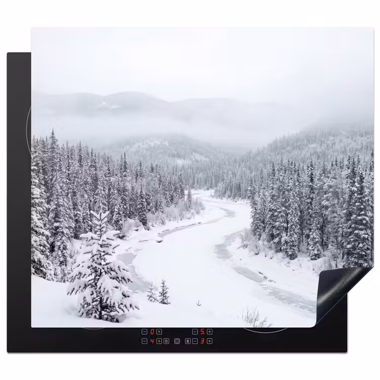 Inductie beschermer - Rivier - Bevroren - Landschap - Winter — 1