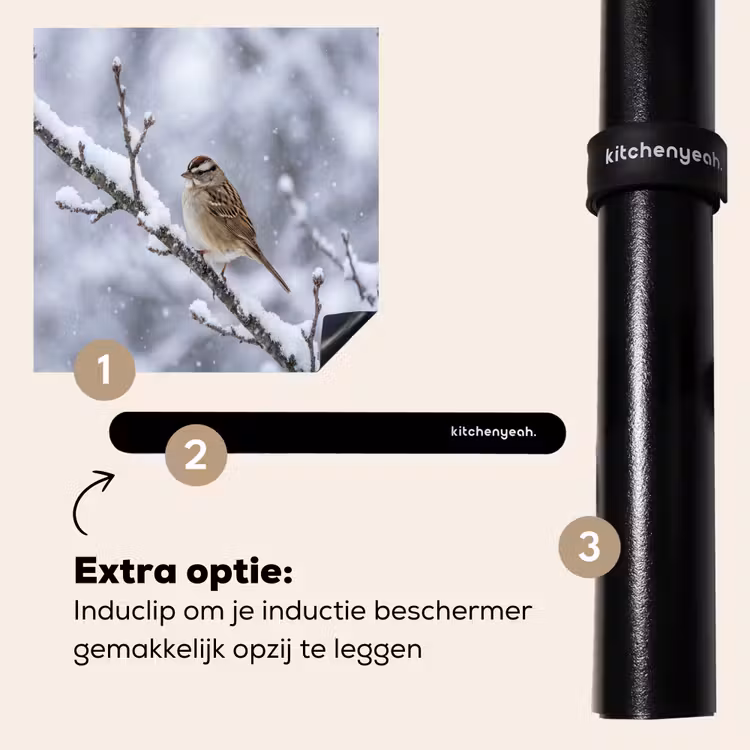 Inductie beschermer - Vogel - Tak - Sneeuw - Winter — 8