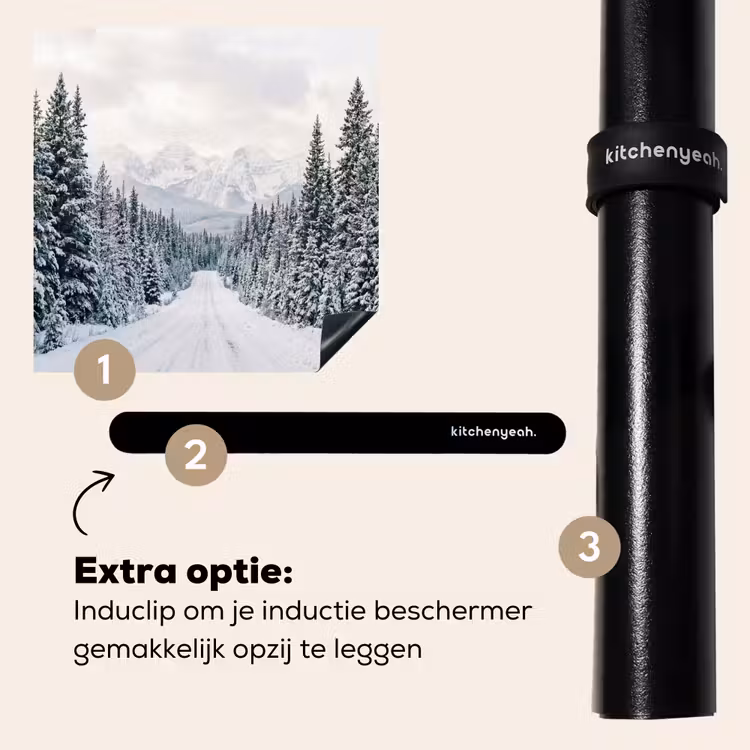 Inductie beschermer - Weg - Sneeuw - Naaldbos - Winter - Avontuurlijk — 8