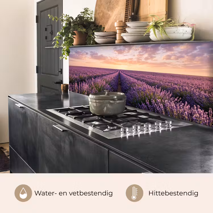 Keuken achterwand - Landschap - Lavendelveld - Paars — 5