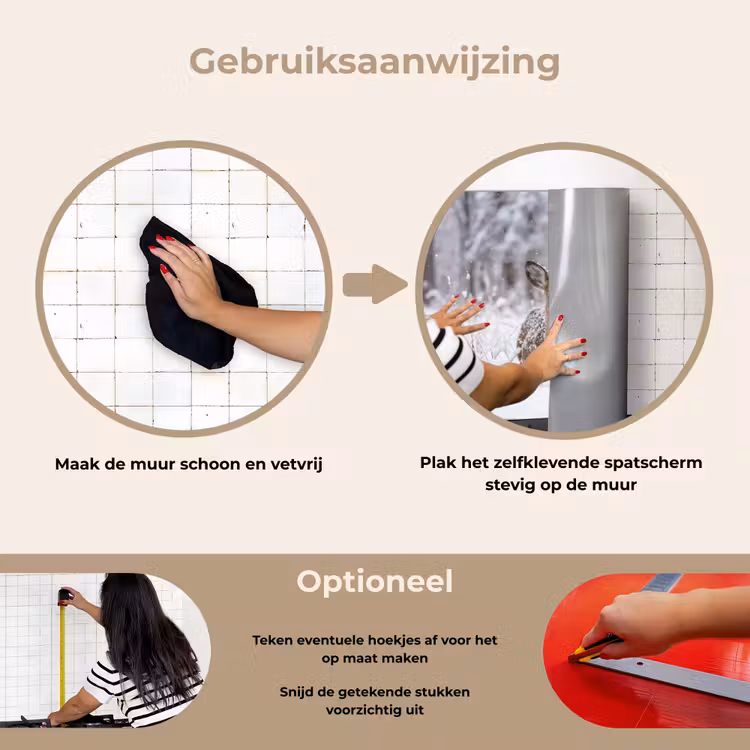 Spatscherm keuken - Hert - Sneeuw - Bos - Dieren - Vertederend — 6