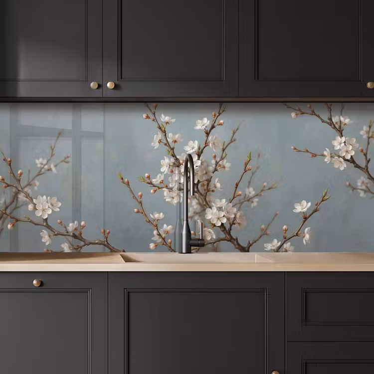 Keuken achterwand - Botanisch - Stilleven - Blauw — 6