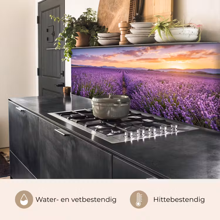 Keuken achterwand - Lavendel - Veld - Natuur - Paars — 5