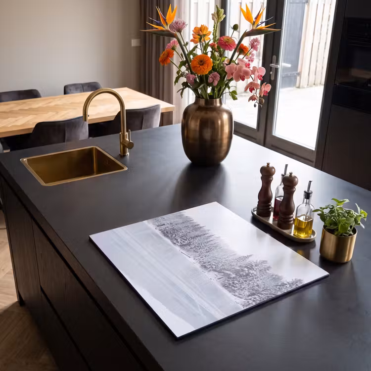 Inductie beschermer - Meer - Dennen - IJs - Winter - Rustgevend — 2