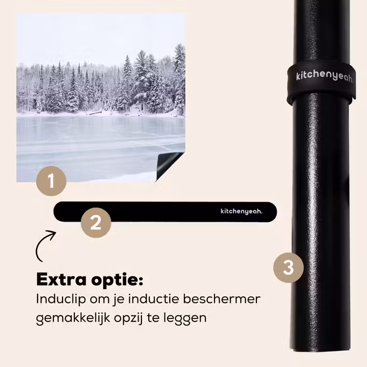 Inductie beschermer - Meer - Dennen - IJs - Winter - Rustgevend — 8