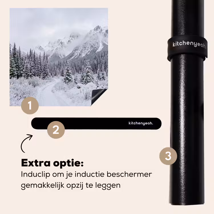 Inductie beschermer - Weg - Bergen - Sneeuw - Naaldbos - Avontuurlijk — 8