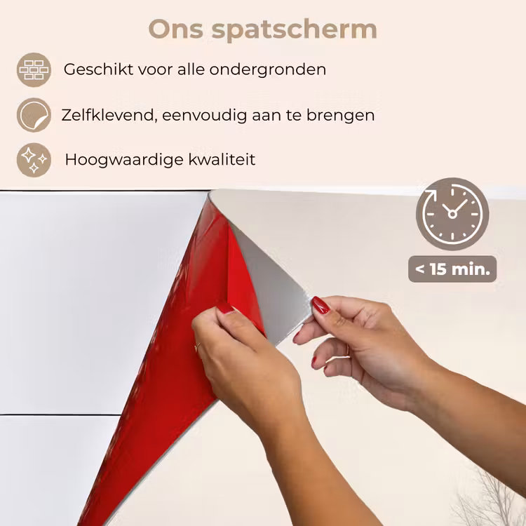 Spatscherm keuken - Boom - Mist - Sneeuw - Winter - Minimalistisch — 4
