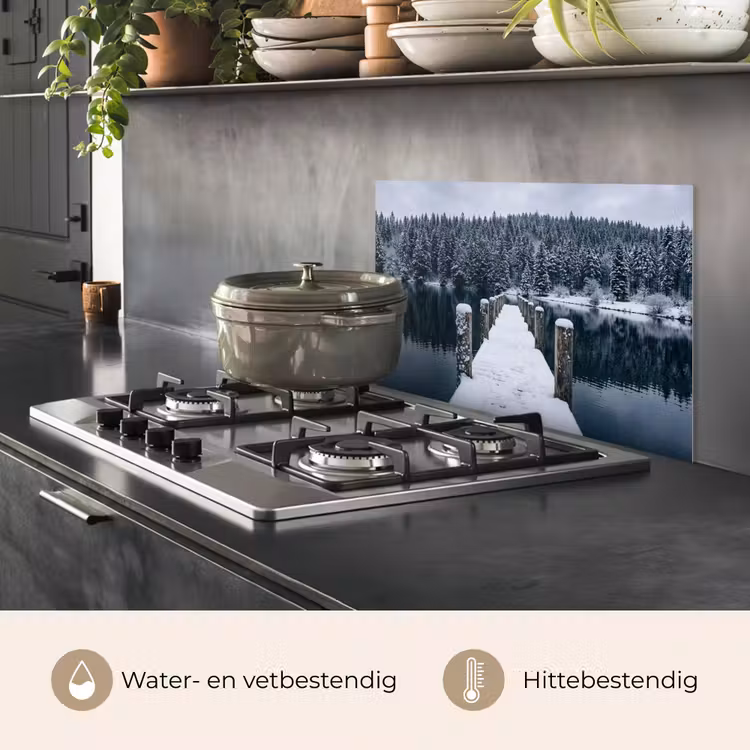 Spatscherm keuken - Steiger - Meer - Sneeuw - Bergen - Rustgevend — 2