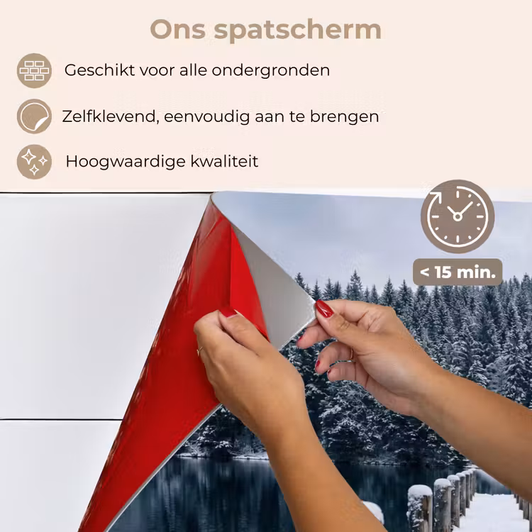 Spatscherm keuken - Steiger - Meer - Sneeuw - Bergen - Rustgevend — 4