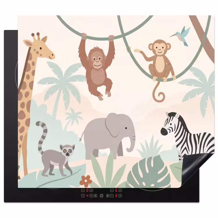 Inductie beschermer - Jungle - Dieren - Groen — 1