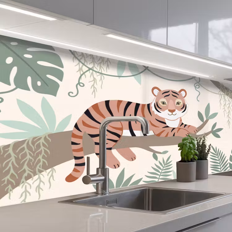 Keuken achterwand - Jungle - Rustiek - Pastel — 2
