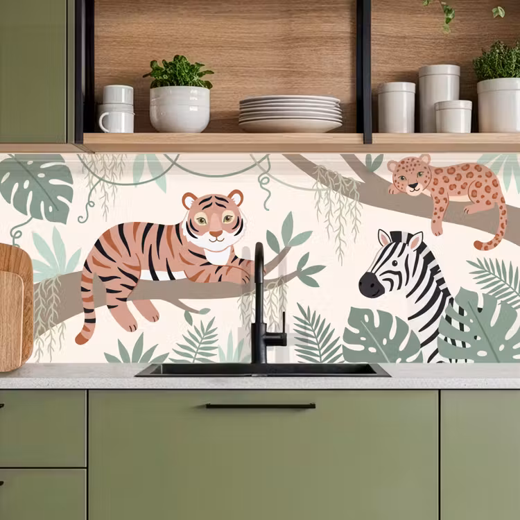 Keuken achterwand - Jungle - Rustiek - Pastel — 7