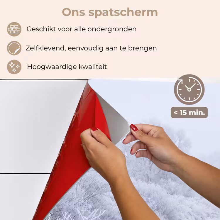 Spatscherm keuken - Rivier - Sneeuw - Bos - Winter - Schilderachtig — 4