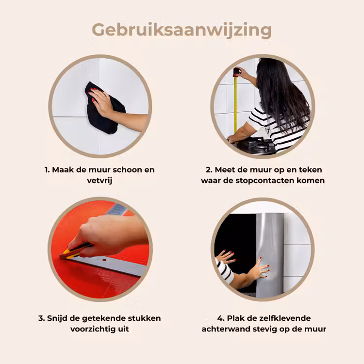 Keuken achterwand - Zwart - Effen kleur — 8