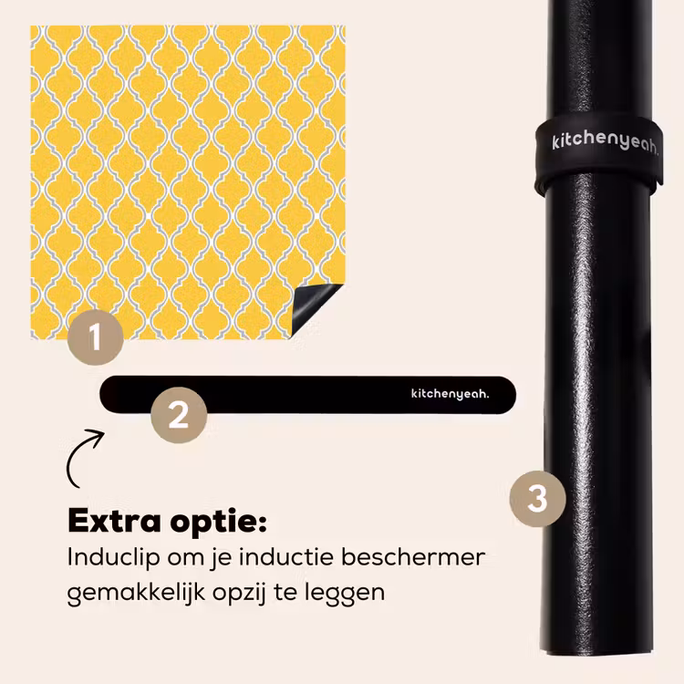 Inductie beschermer - Lantaarn - Arabesk - Elegant - Geel — 8