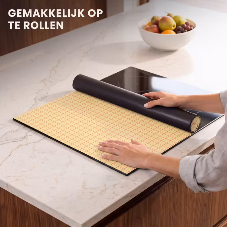 Inductie beschermer - Ruitjes - Grid - Minimalistisch - Geel - Roze — 7