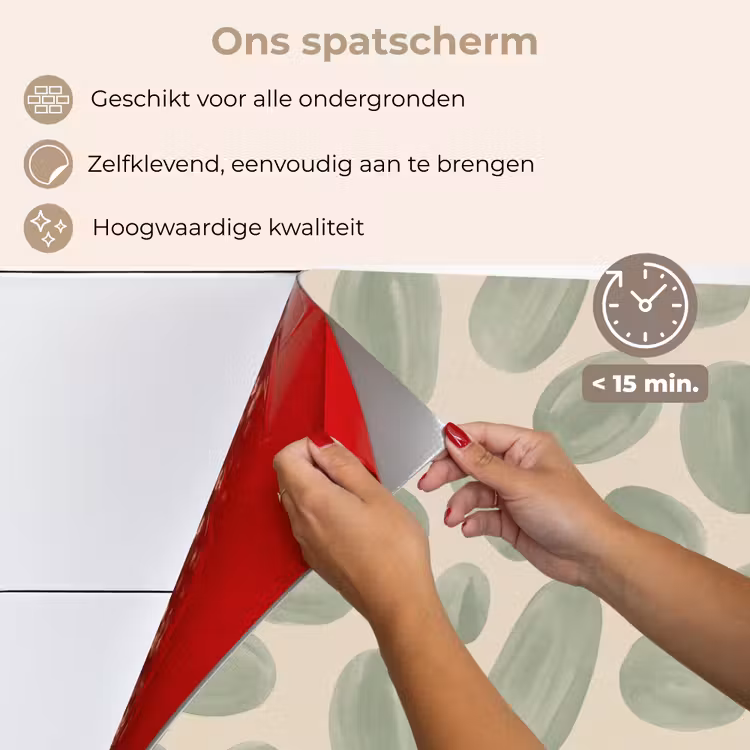 Spatscherm keuken - Abstract - Patroon - Organisch - Groen - Modern — 4