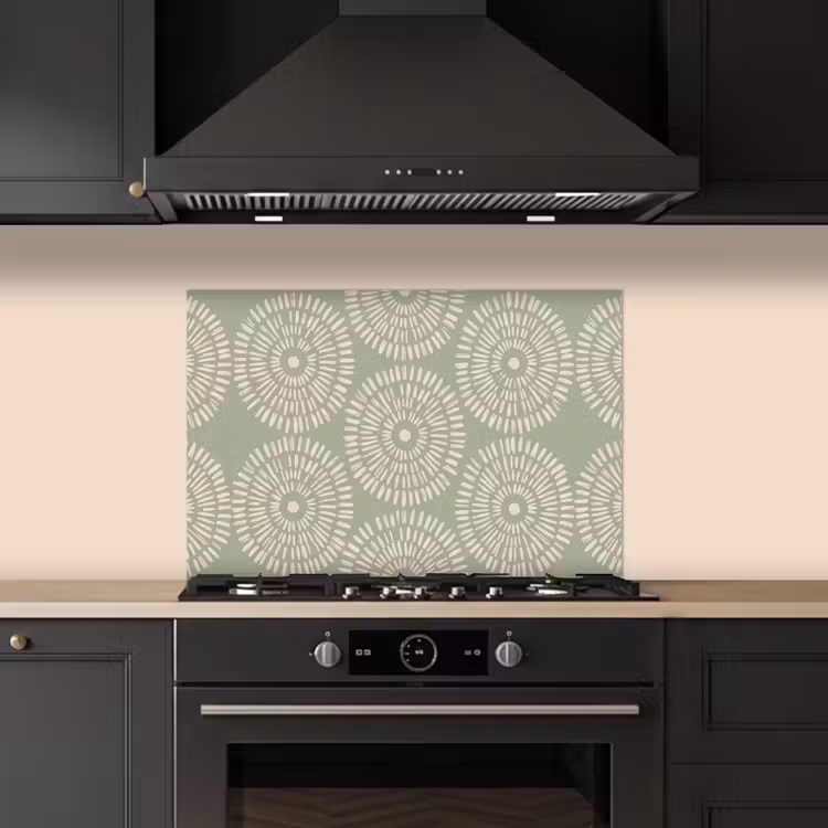 Spatscherm keuken - Patroon - Cirkels - Abstract - Modern - Groen — 5