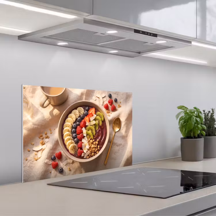 Spatscherm keuken - Eten - Ontbijtkom - Fruit - Gezond - Kleurrijk — 1