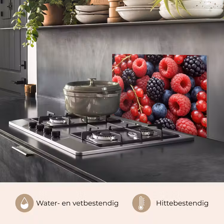 Spatscherm keuken - Bessen - Mix - Vers - Eten - Kleurrijk — 2