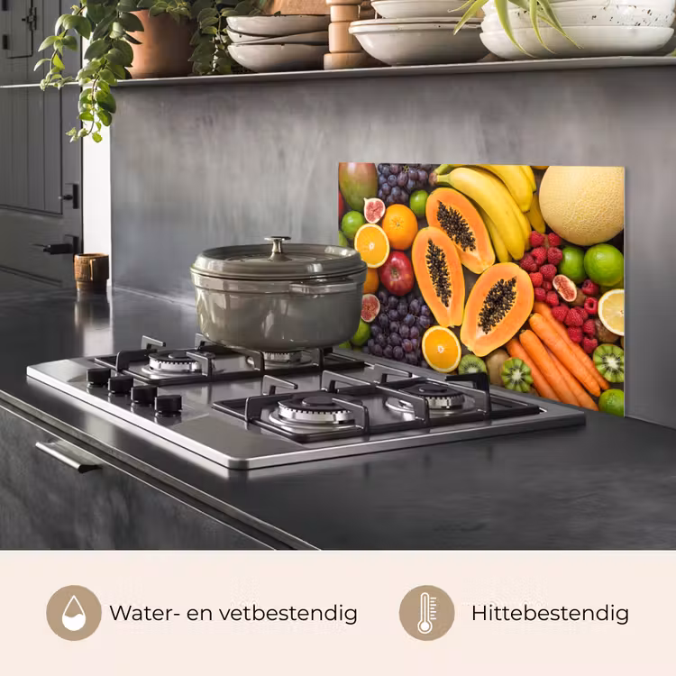 Spatscherm keuken - Eten - Fruit - Groenten - Vers - Kleurrijk — 2