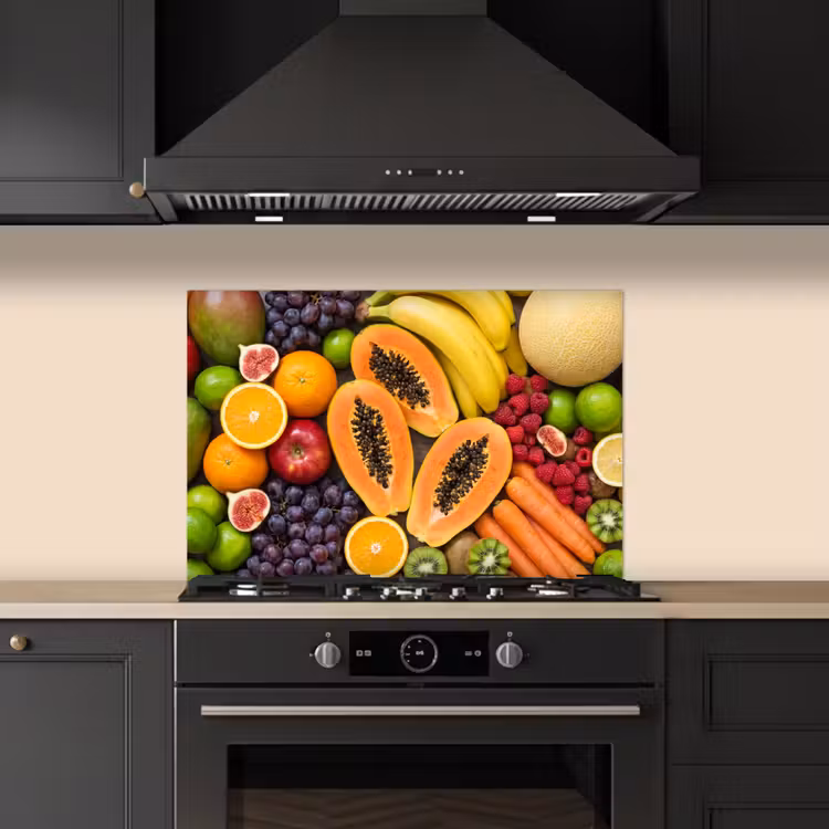 Spatscherm keuken - Eten - Fruit - Groenten - Vers - Kleurrijk — 5