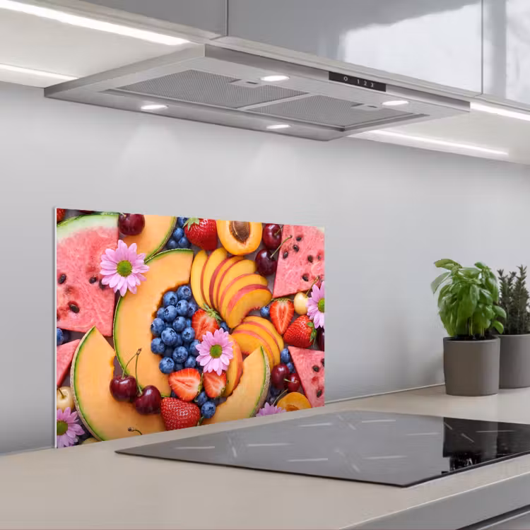 Spatscherm keuken - Eten - Fruit - Zomer - Kleurrijk — 1