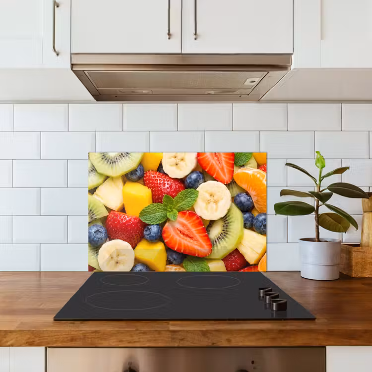 Spatscherm keuken - Fruit - Plakjes - Eten - Kleurrijk — 3