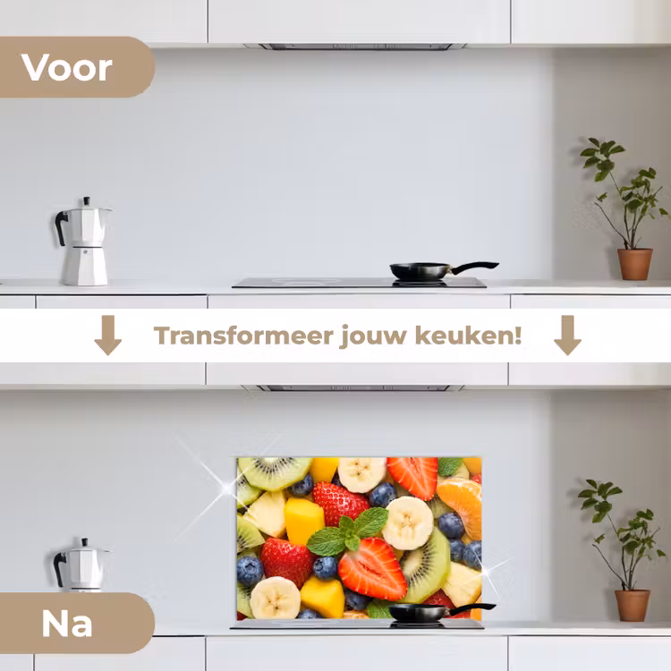 Spatscherm keuken - Fruit - Plakjes - Eten - Kleurrijk — 7