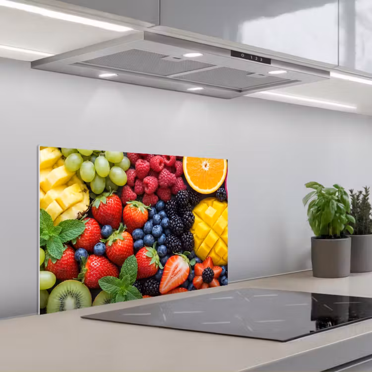 Spatscherm keuken - Fruit - Vers - Kleurrijk - Eten — 1