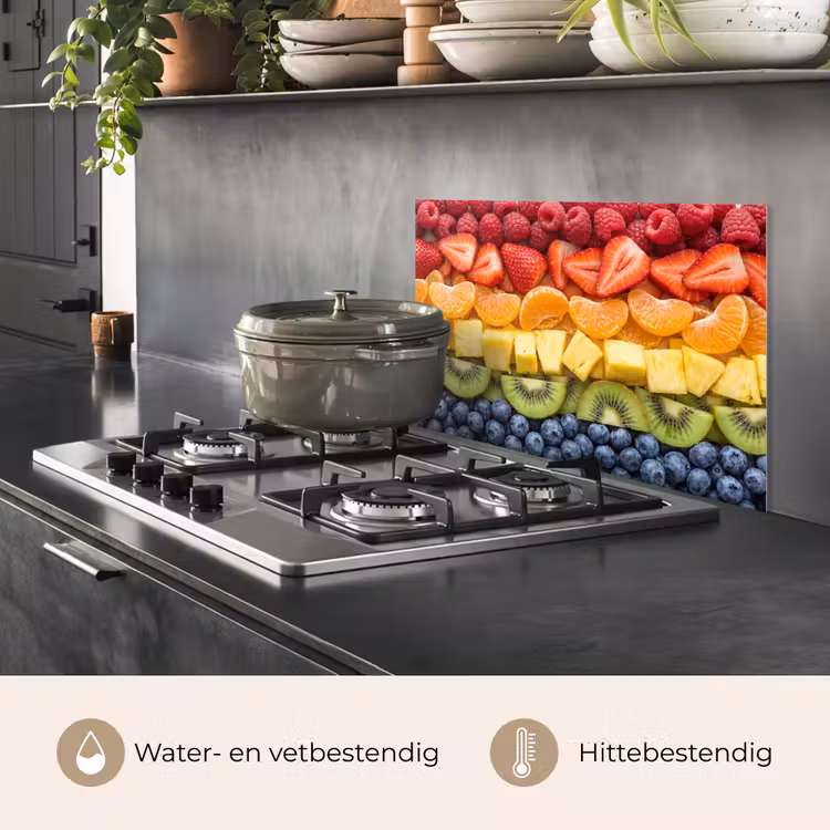 Spatscherm keuken - Fruit - Regenboog - Gezond - Kleurrijk — 2