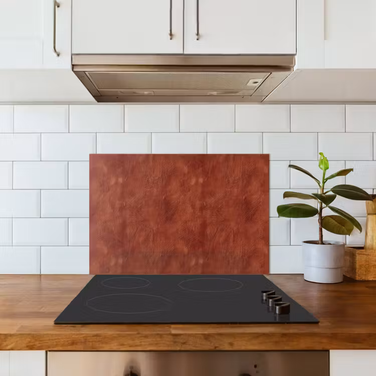 Spatscherm keuken - Stucwerk - Textuur - Terracotta — 3