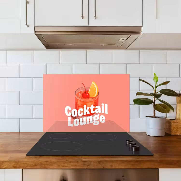 Spatscherm keuken - Cocktail Lounge - Glas - Koraal — 3