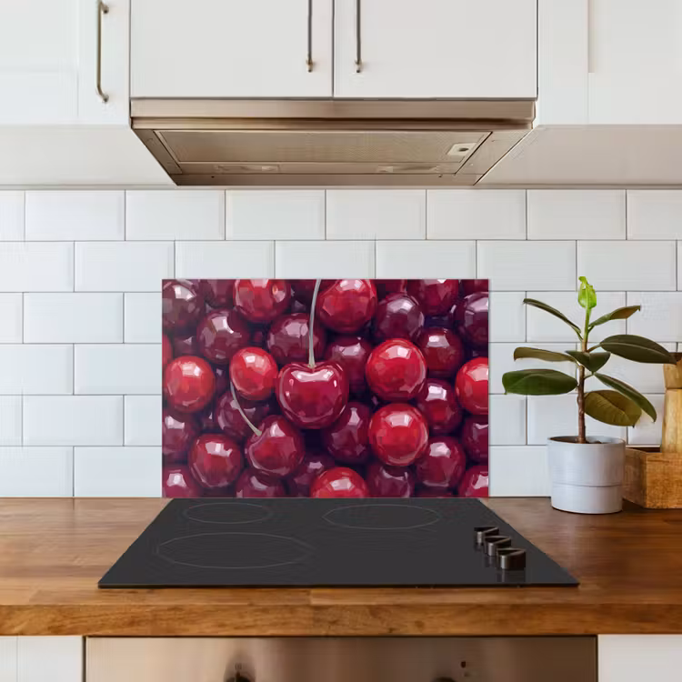Spatscherm keuken - Fruit - Kersen - Eten - Modern - Rood — 3