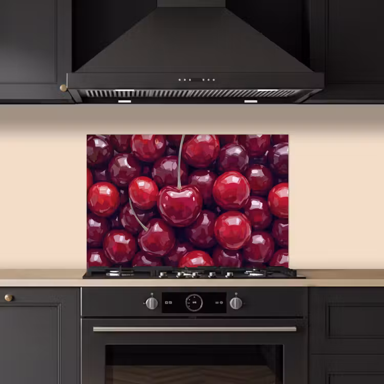 Spatscherm keuken - Fruit - Kersen - Eten - Modern - Rood — 5