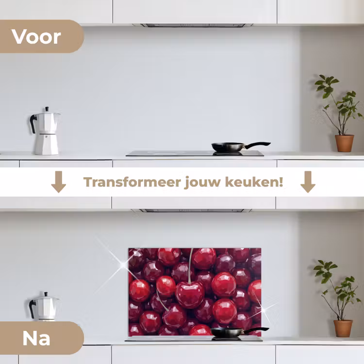 Spatscherm keuken - Fruit - Kersen - Eten - Modern - Rood — 7