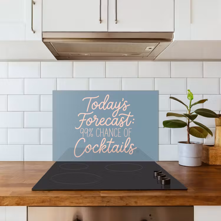 Spatscherm keuken - Today's Forecast - Cocktails - Blauw — 3