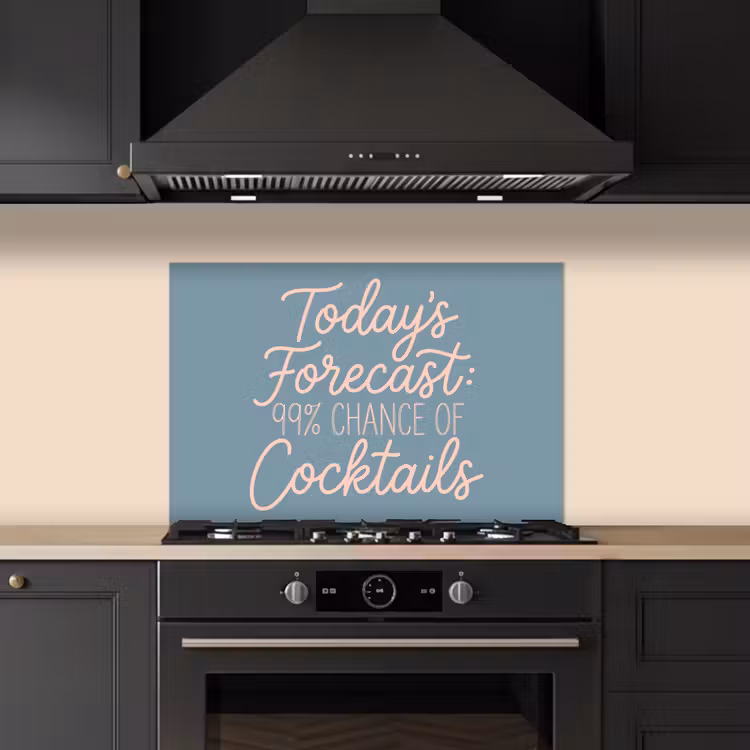 Spatscherm keuken - Today's Forecast - Cocktails - Blauw — 5