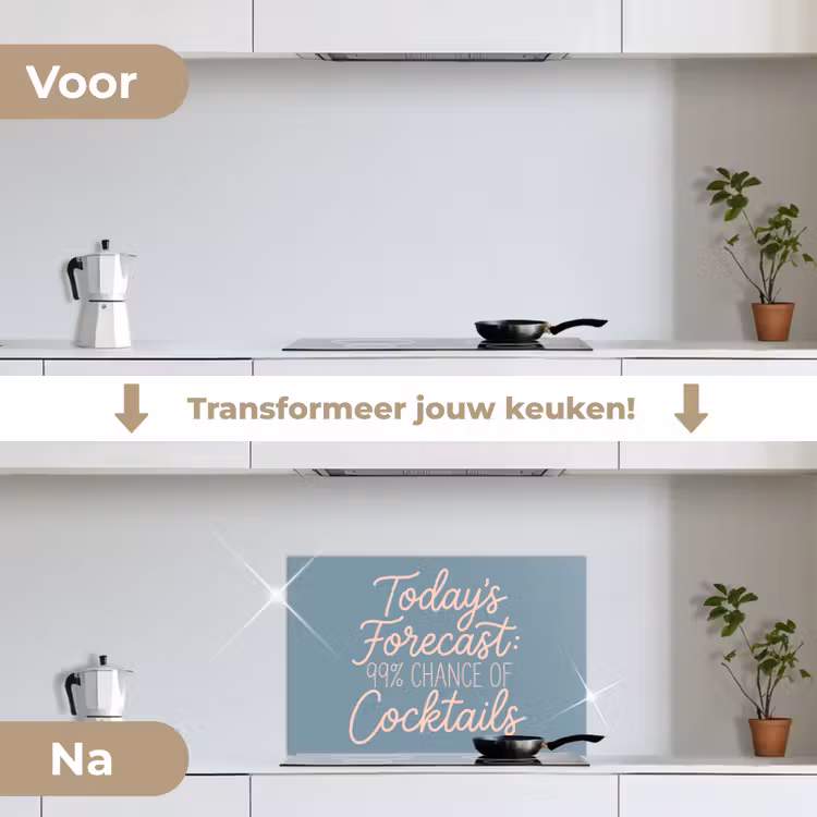 Spatscherm keuken - Today's Forecast - Cocktails - Blauw — 7