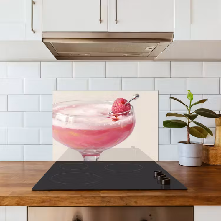 Spatscherm keuken - Cocktail - Framboos - Drank - Modern - Roze — 3