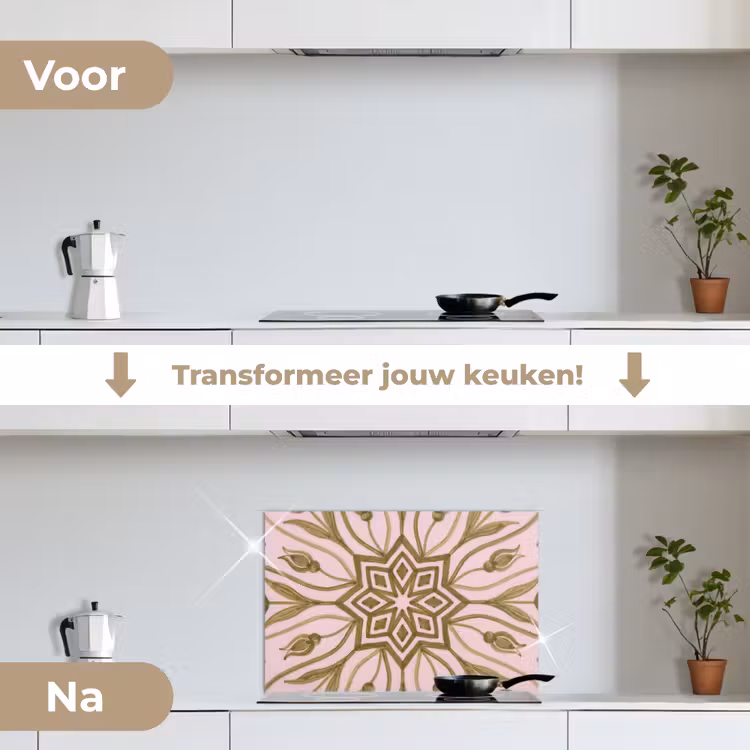 Spatscherm keuken - Patroon - Mandala - Decoratie - Abstract - Groen — 7