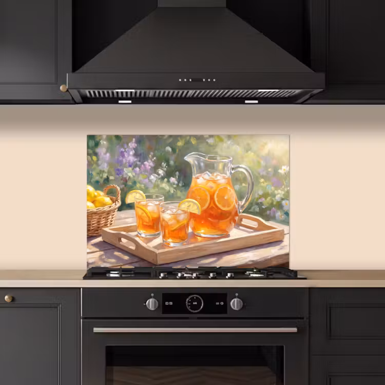 Spatscherm keuken - Drank - Citroen - Zomer - Tuin - Geel — 5