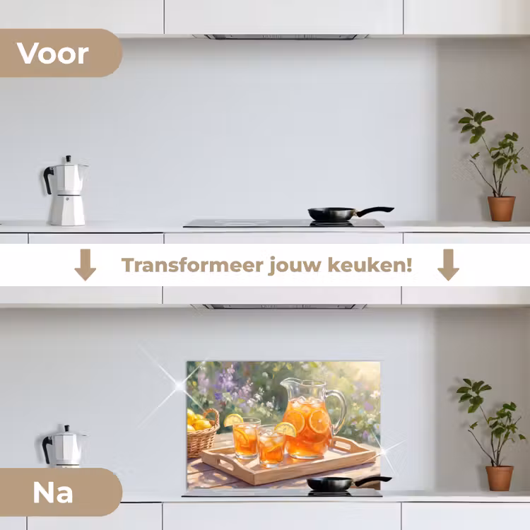 Spatscherm keuken - Drank - Citroen - Zomer - Tuin - Geel — 7