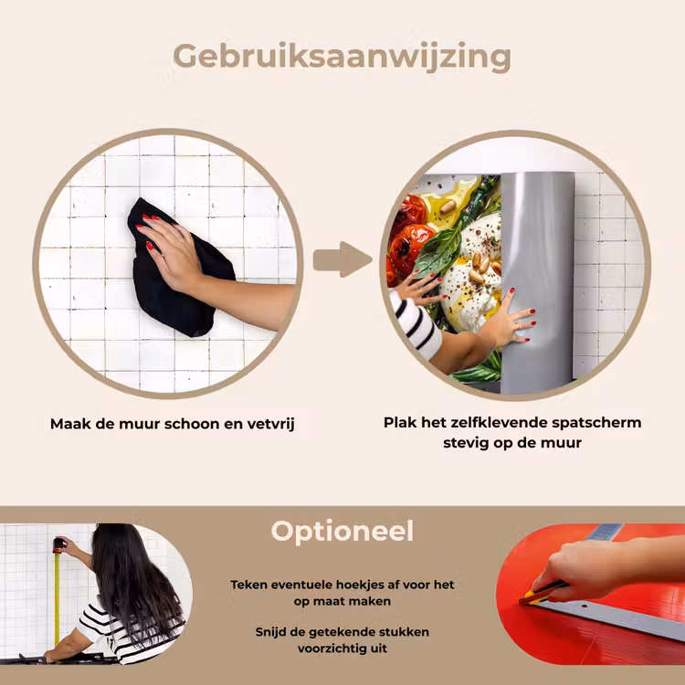 Spatscherm keuken - Eten - Groenten - Kaas - Modern - Vers — 6