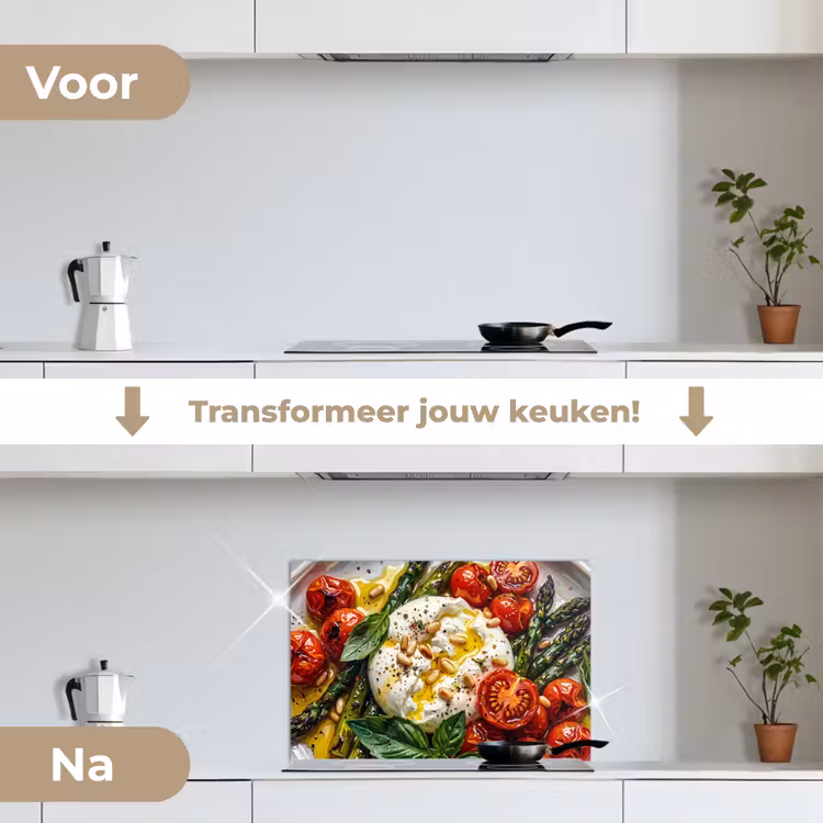 Spatscherm keuken - Eten - Groenten - Kaas - Modern - Vers — 7