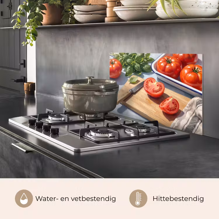Spatscherm keuken - Eten - Keuken - Ingrediënten - Stillleven - Rood — 2