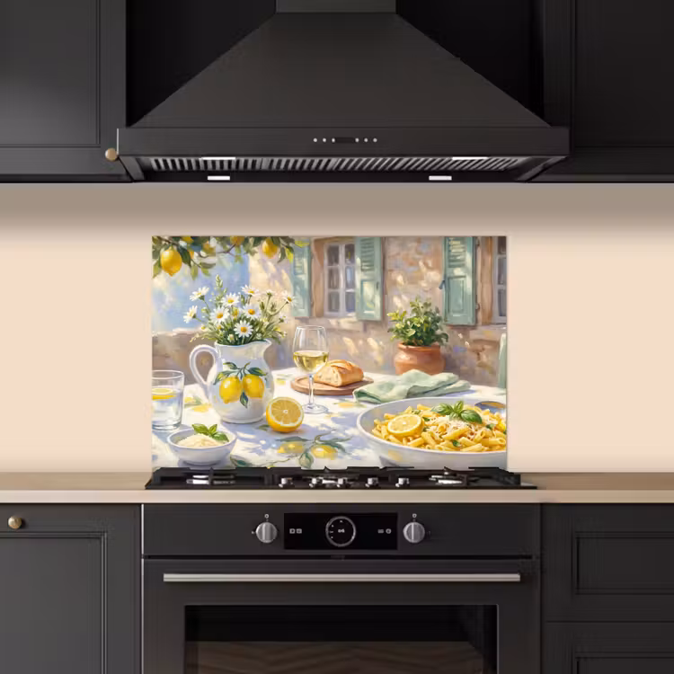 Spatscherm keuken - Eten - Terras - Zomer - Geschilderd - Geel — 5