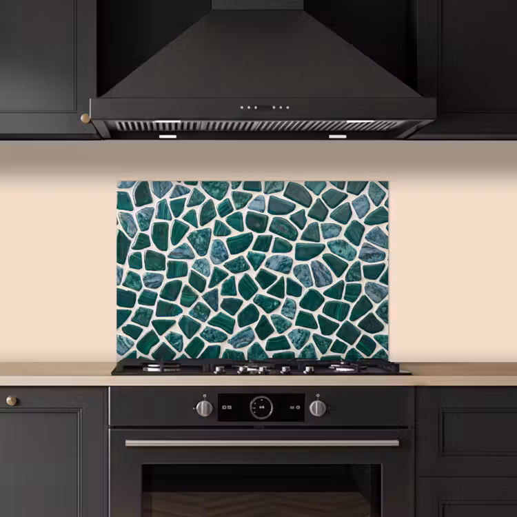 Spatscherm keuken - Textuur - Steen - Groen - Abstract - Patroon — 5